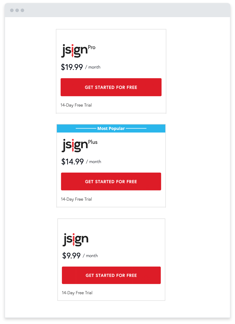 jSign pricing