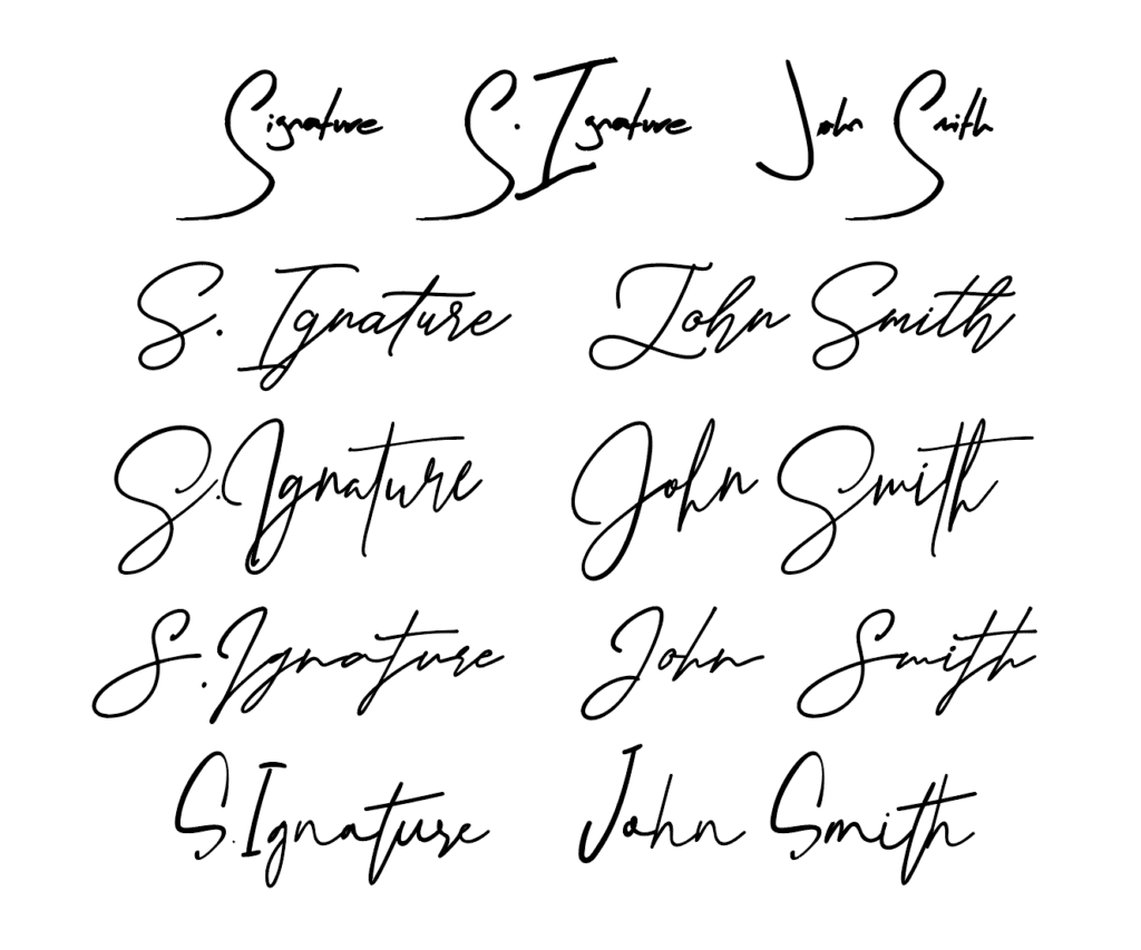 jSign Signature Styles example