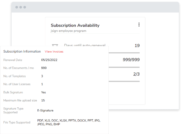 graphic jsign manage subscription